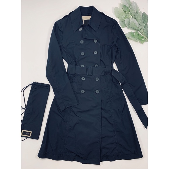 The Limited Jackets & Blazers - The Limited | Navy Packable Trench Coat With Bag